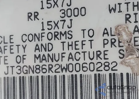 1998 Toyota 4Runner Sr5 V6 z USA, uszkodzony, nr VIN JT3GN86R2W0060282